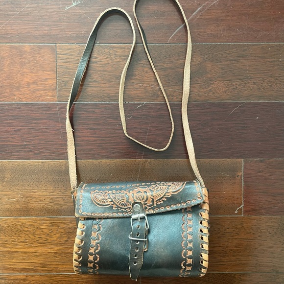Mexican leather saddle bag - Picture 4 of 4